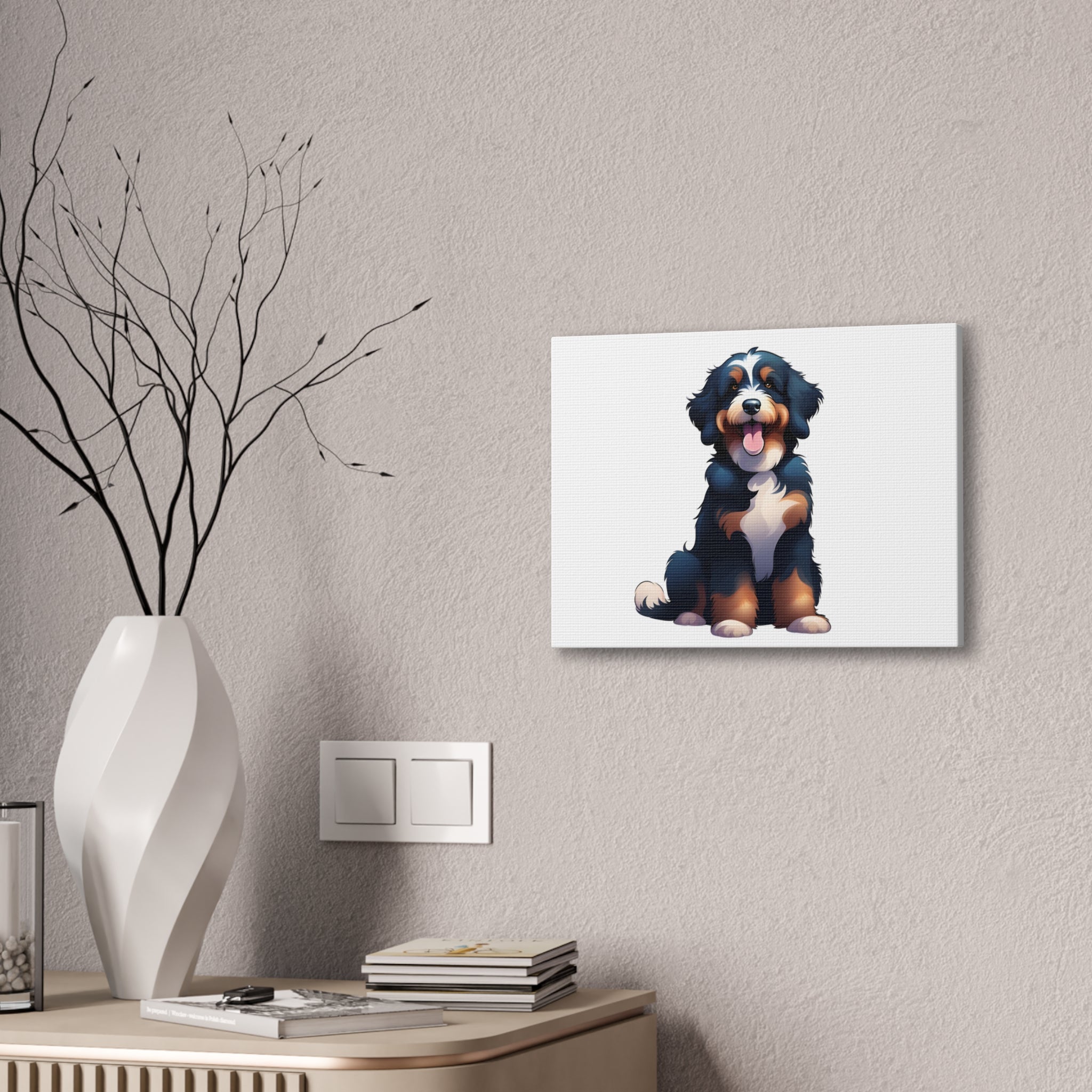 Bernedoodle Canvas Stretched, 0.75"