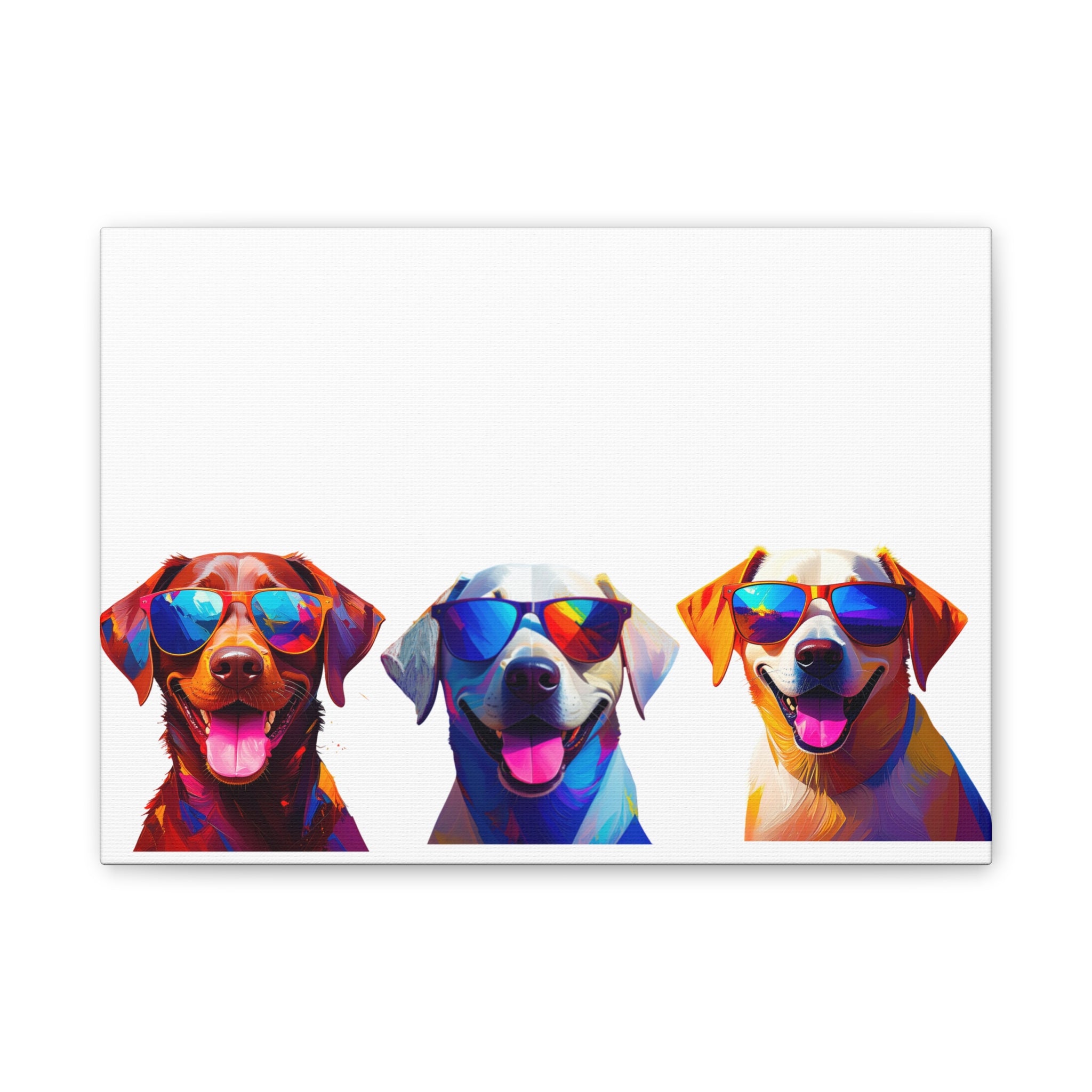 3 Labs Sunglasses Canvas Painting