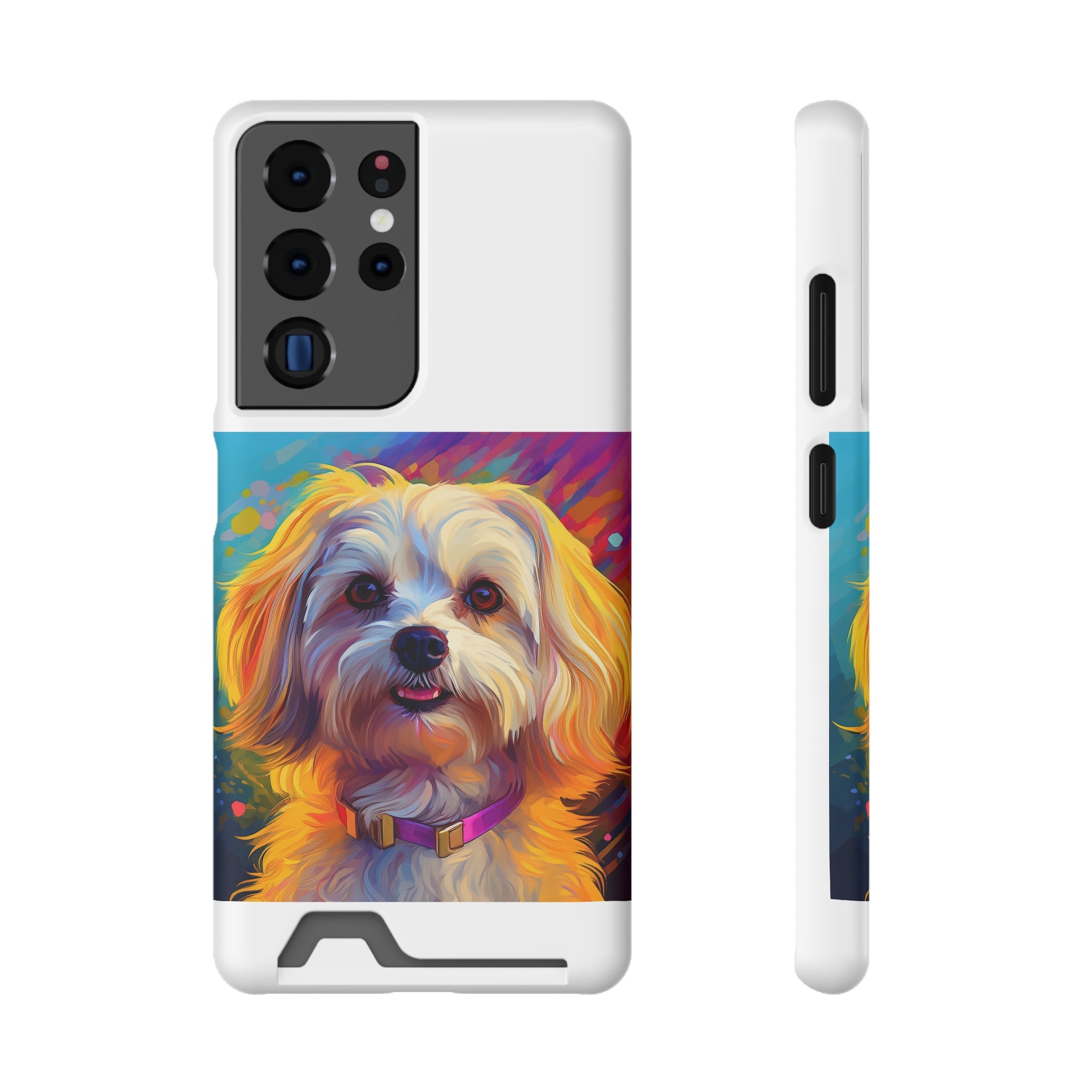 Havanese Phone Case with Card Holder