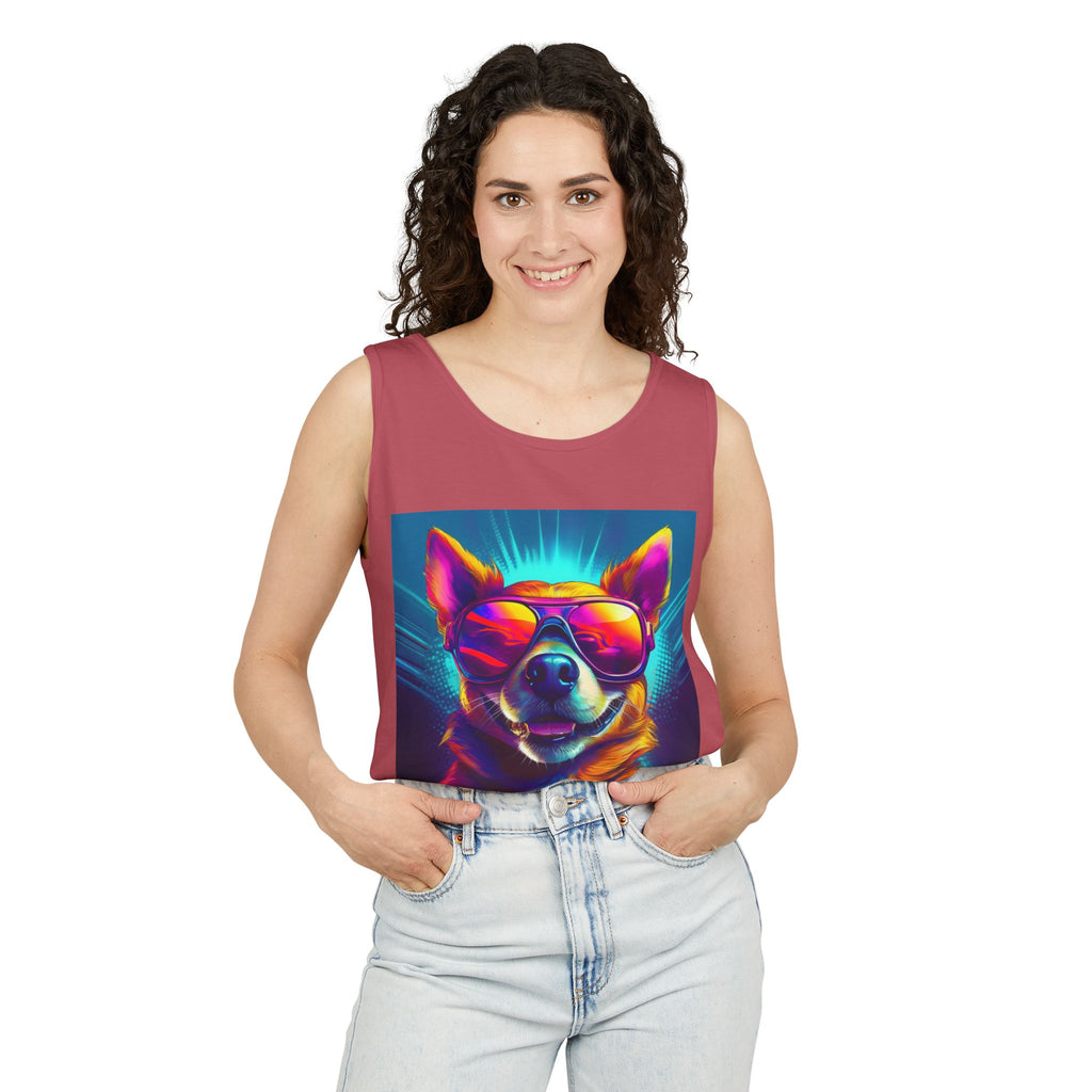 Chihuahua Cool Sunglasses Unisex Tank Top
