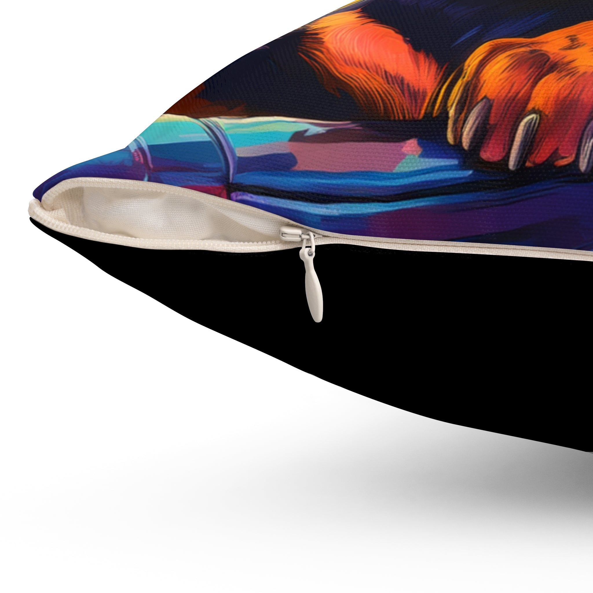 Rottweiler Beach Drive Polyester Square Pillow