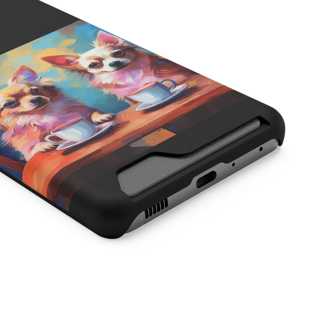 Cafe con Chihuahua Phone Case with Card Holder
