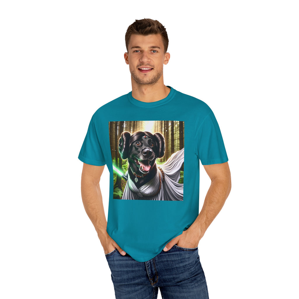 Black Lab Galaxy Princess Unisex Garment-Dyed T-shirt