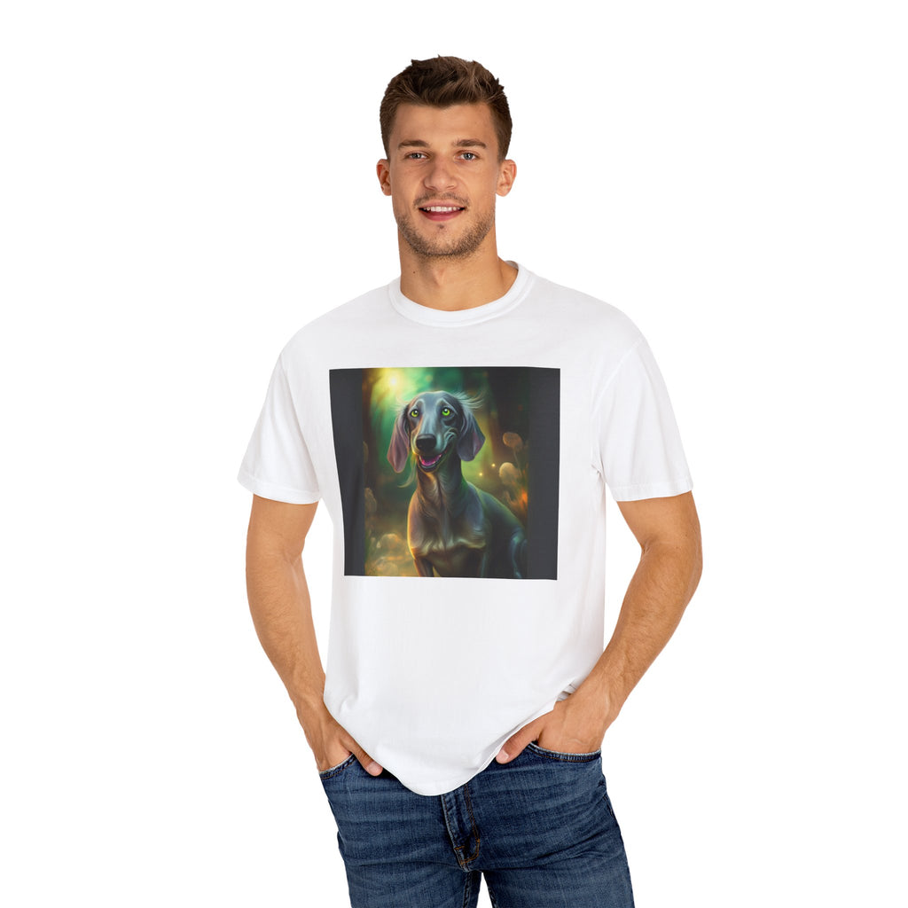Silver Grey Dachshund Unisex Garment-Dyed T-shirt