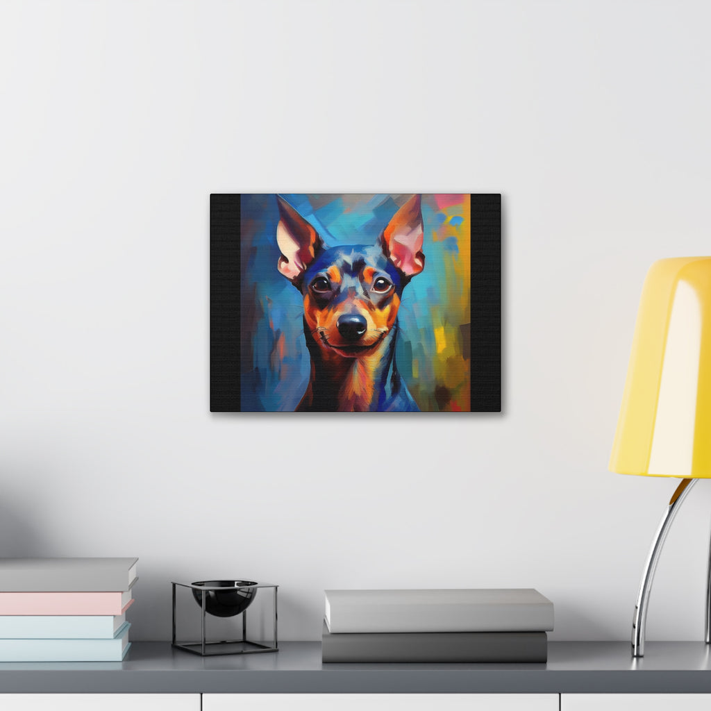 Miniature Pinscher Canvas Stretched, 0.75"