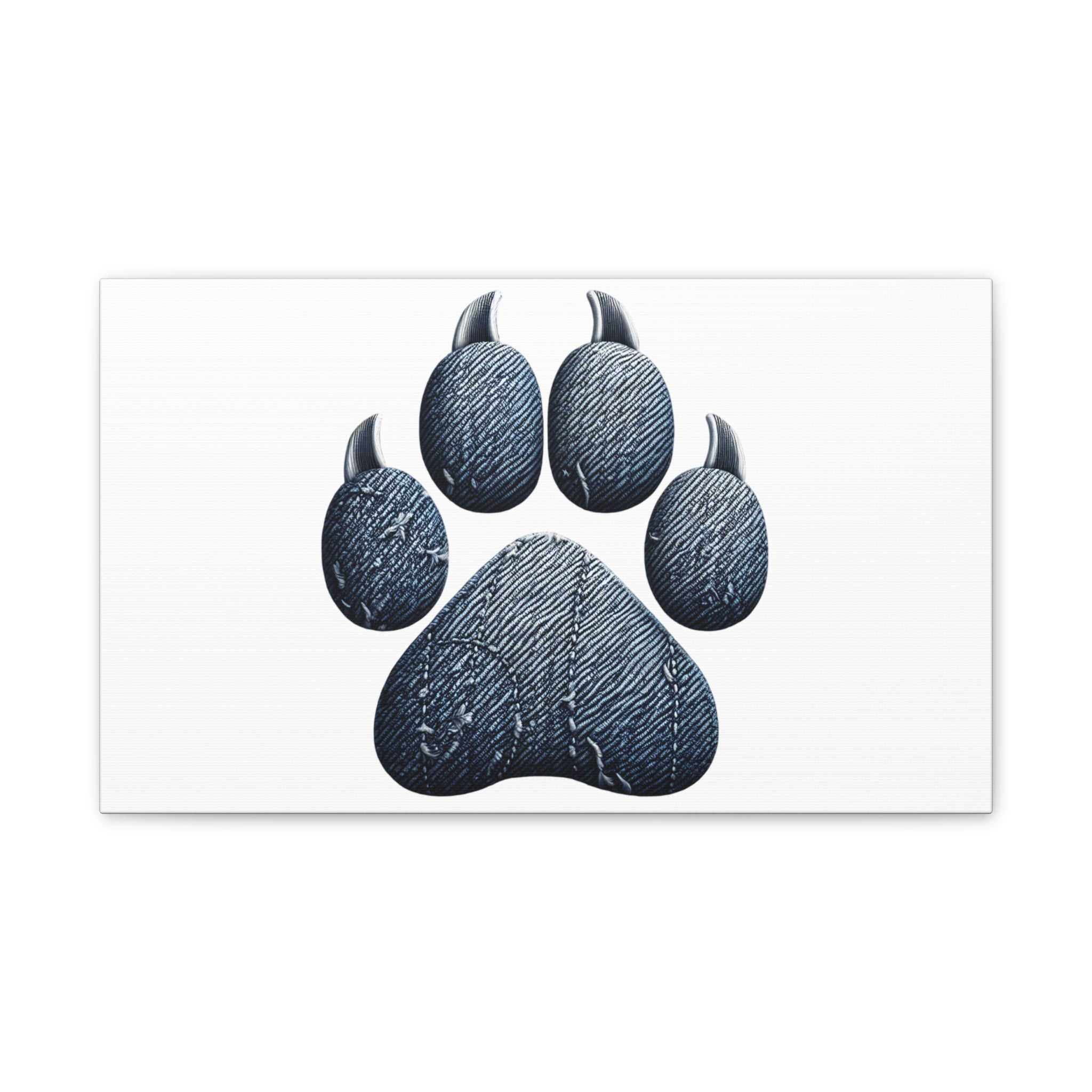 Denim Paw Canvas Stretched, 0.75"