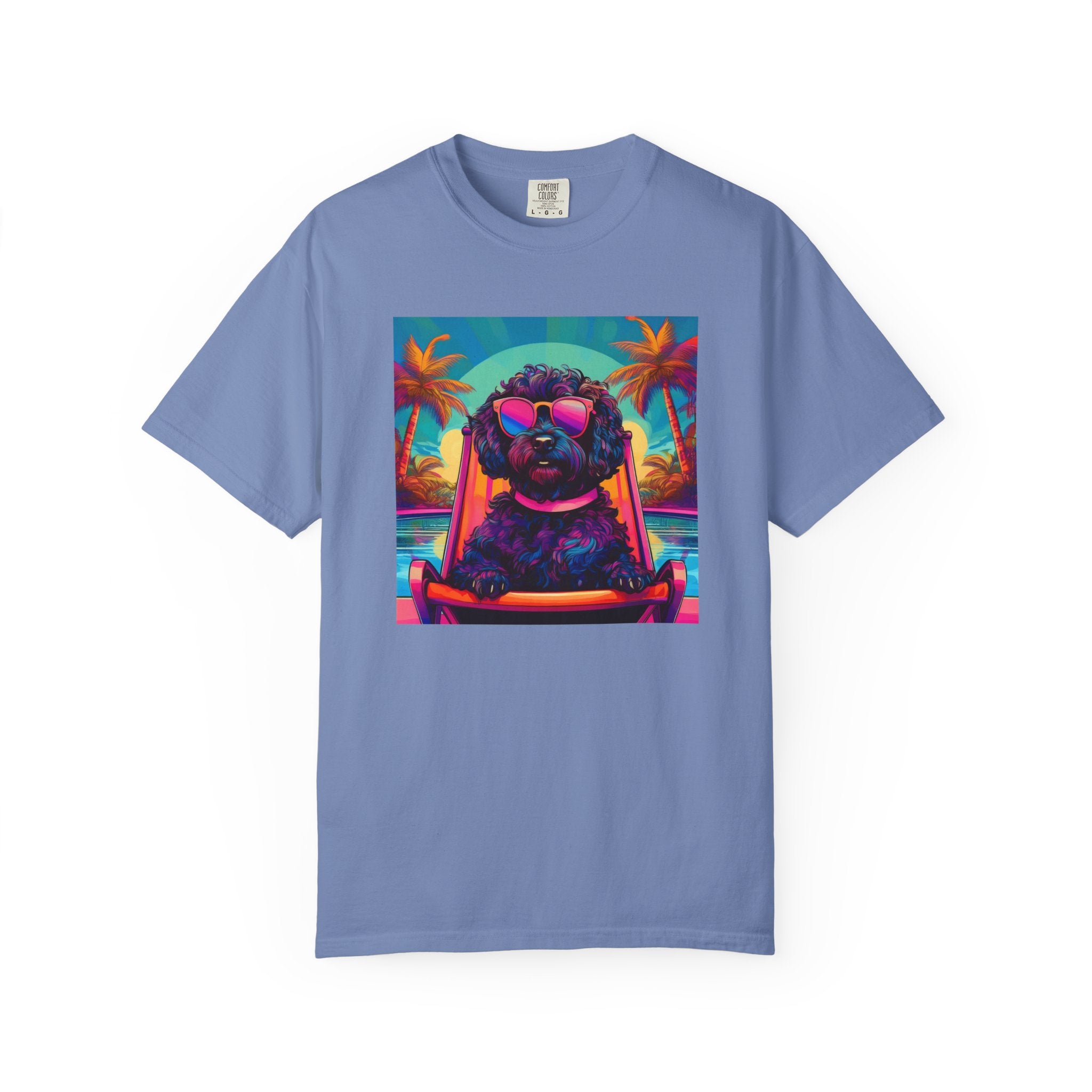 Doodle Poolside Unisex Garment-Dyed T-shirt