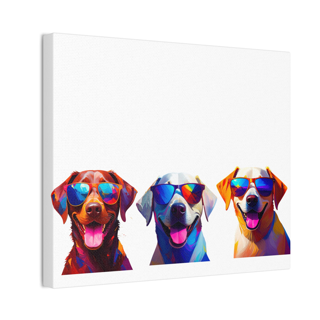 3 Labs Sunglasses Canvas Painting