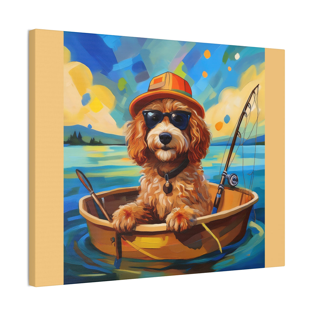 Doodle Fishing Canvas Painting