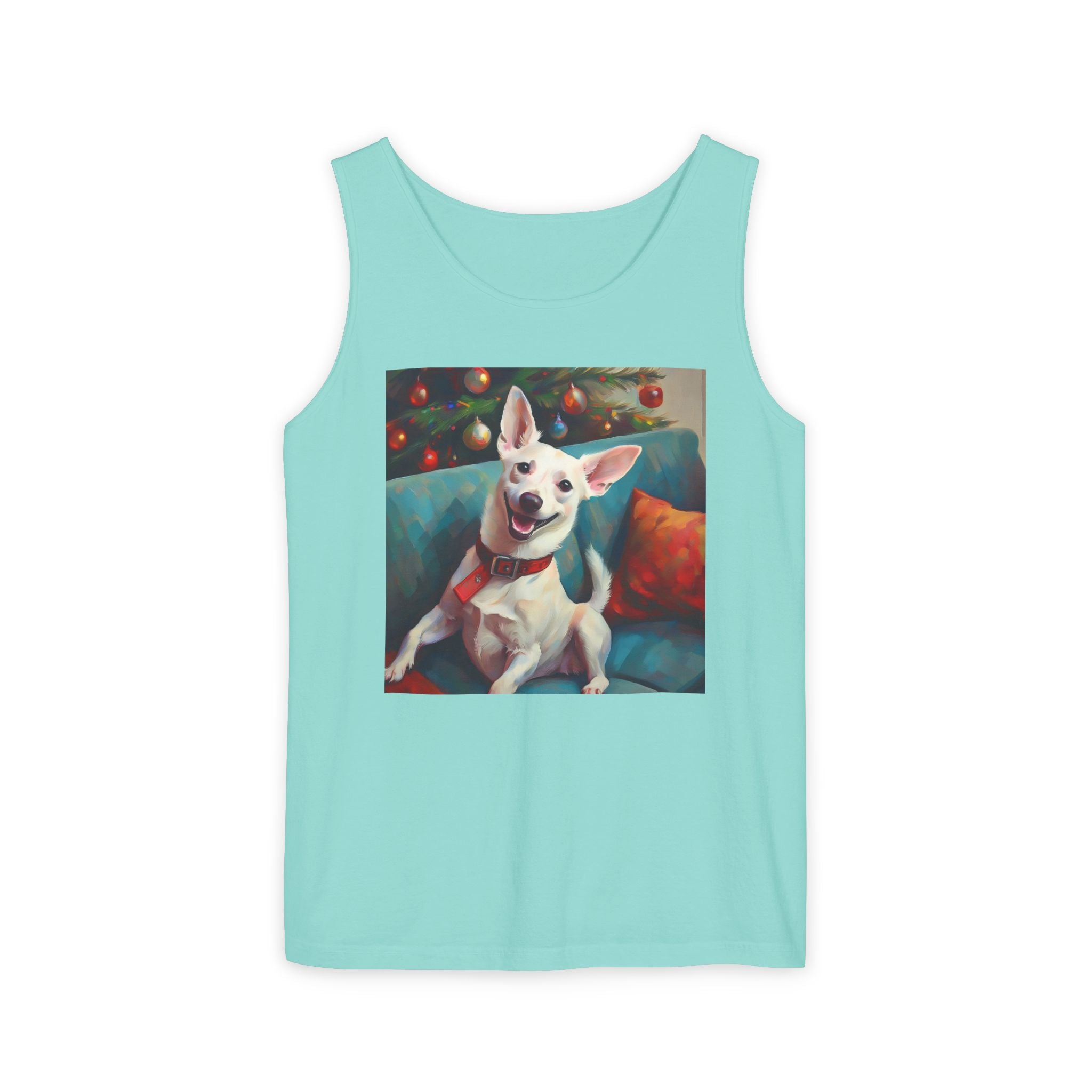 White Corgi Holiday II Unisex Tank Top