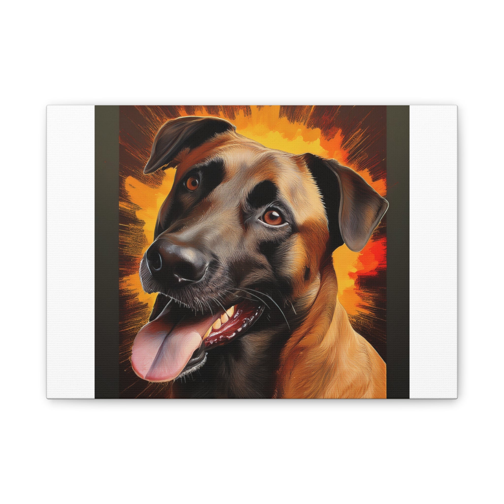 Belgian Malinois Shepherd Canvas Stretched, 0.75"