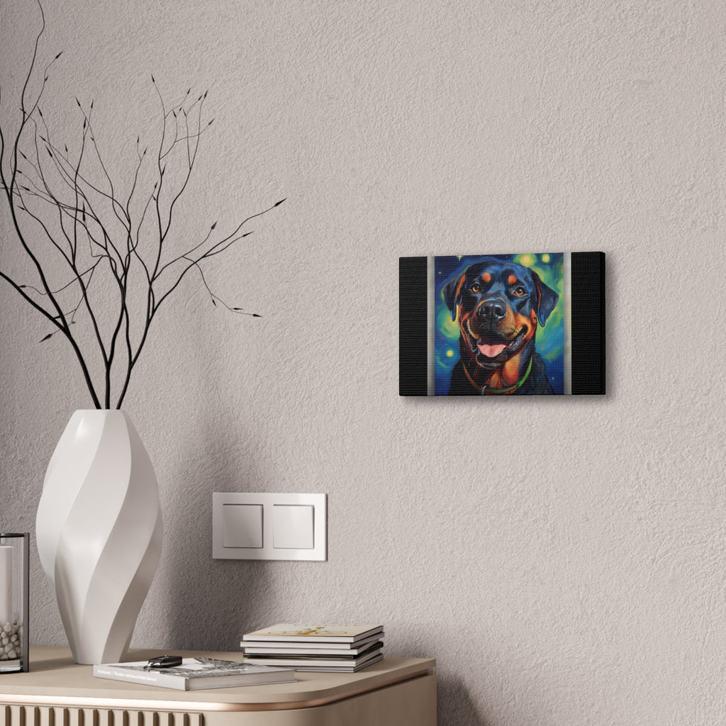 Rottweiler Stary Night Canvas Painting