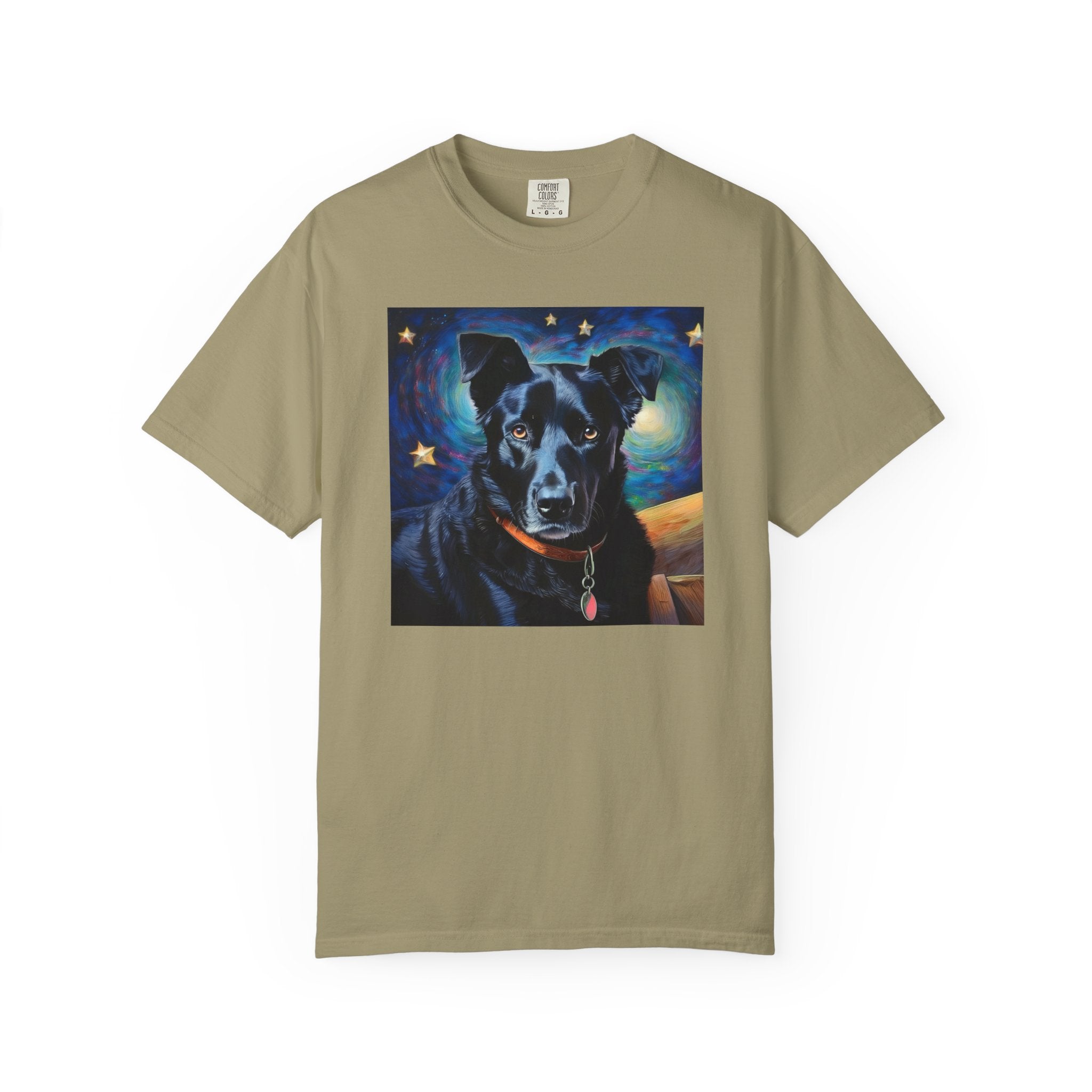 Black Shepherd Lab Stary Night Unisex Garment-Dyed T-shirt