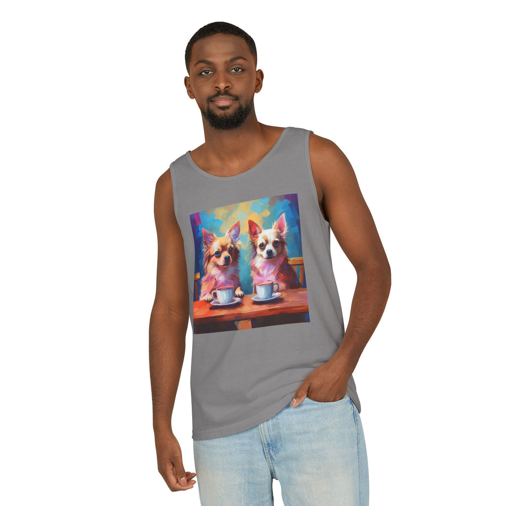 Cafe con Chihuahua Unisex Tank Top