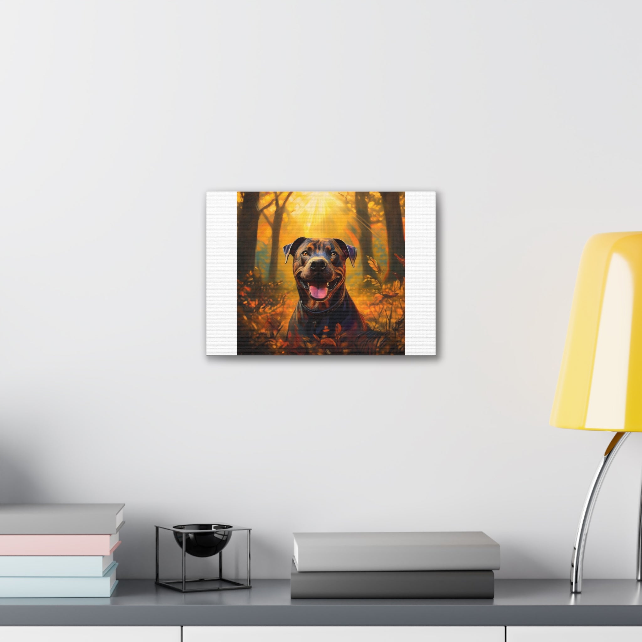 Pit Bull Brindle Autumn Stretched, 0.75"