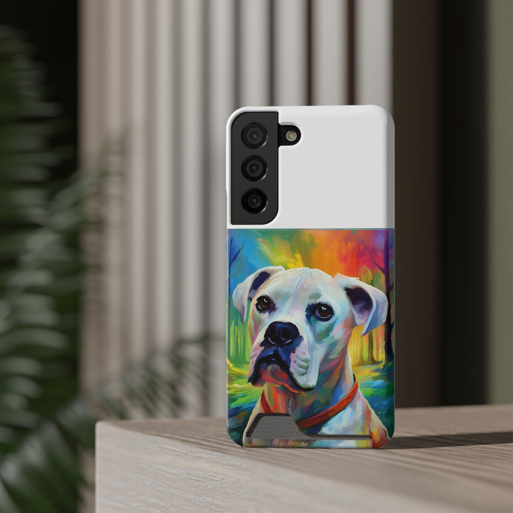 Boxer Rainbow Sky Phone Case with Card Holder