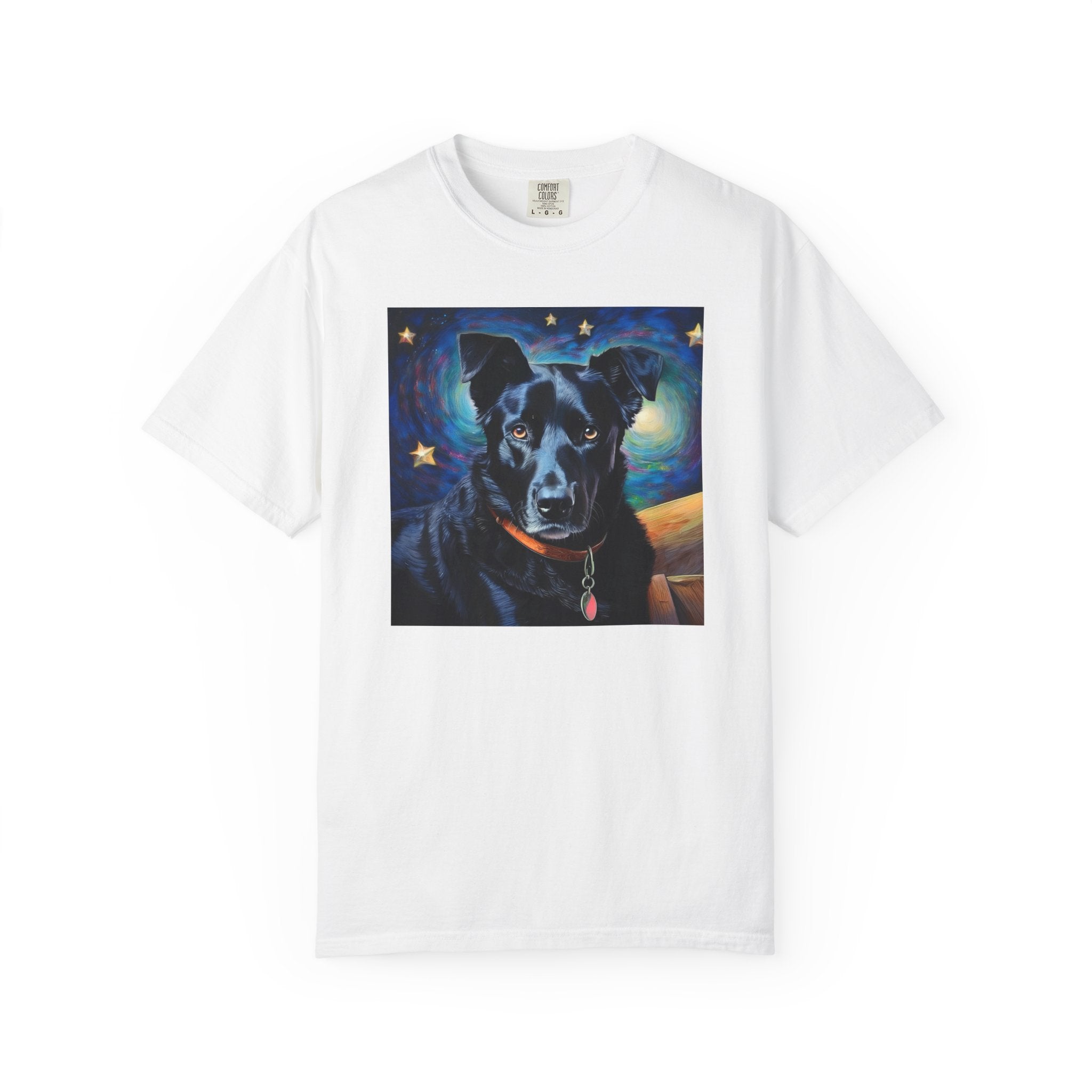 Black Shepherd Lab Stary Night Unisex Garment-Dyed T-shirt