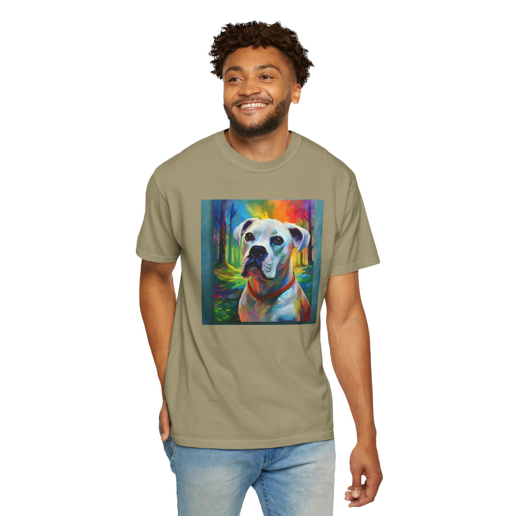 Boxer Rainbow Sky Unisex Garment-Dyed T-shirt
