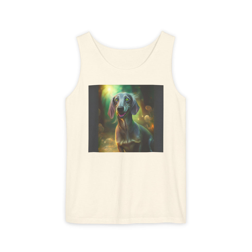 Silver Grey Dachshund Unisex Tank Top
