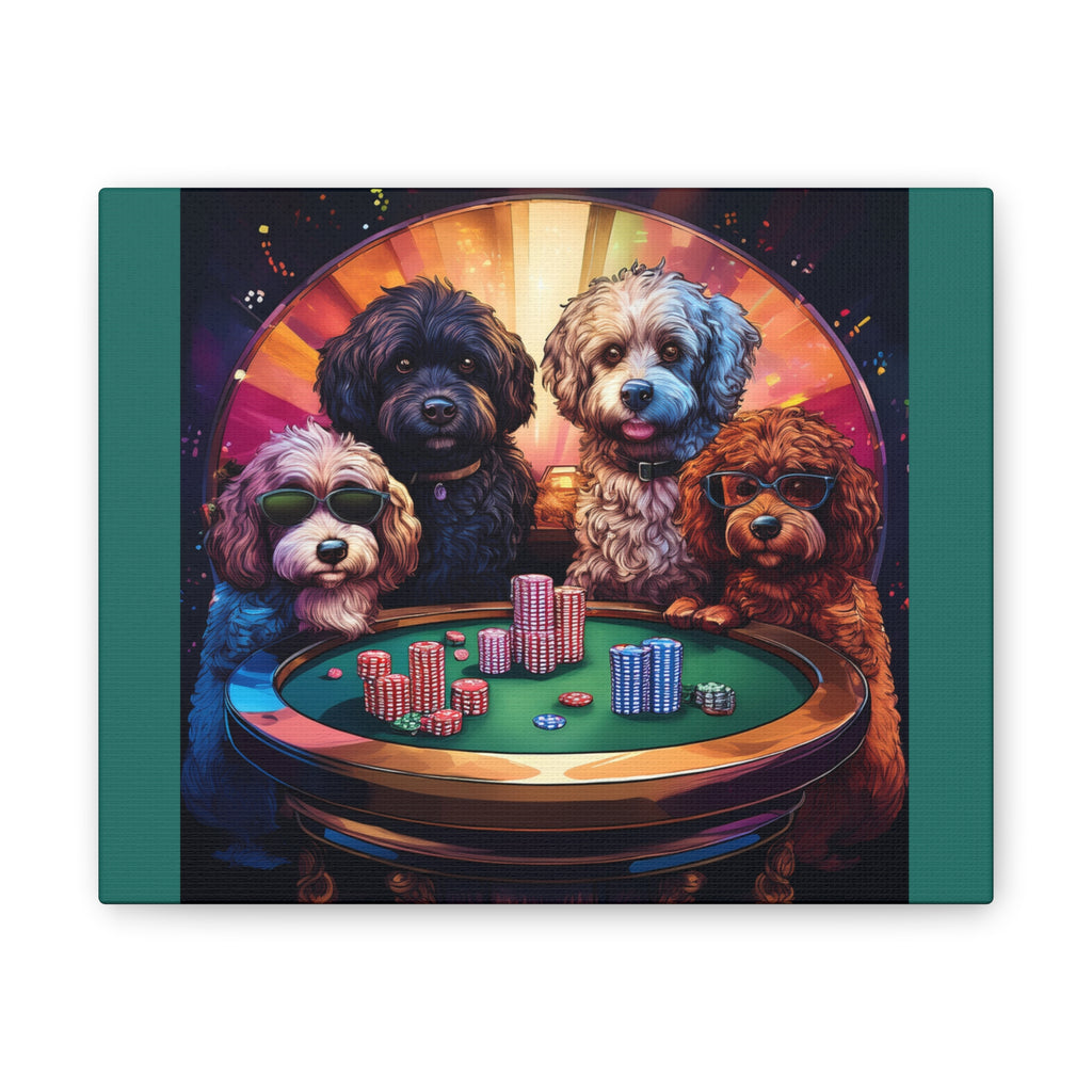 Doodle Poker Game Canvas Painting