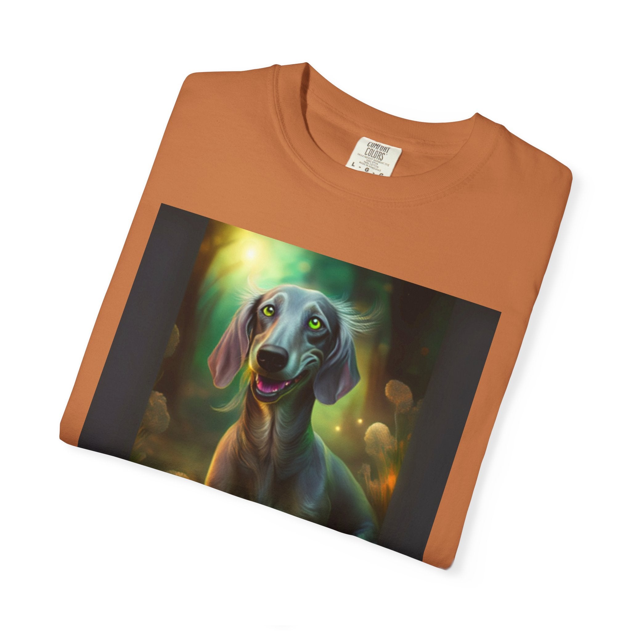 Silver Grey Dachshund Unisex Garment-Dyed T-shirt