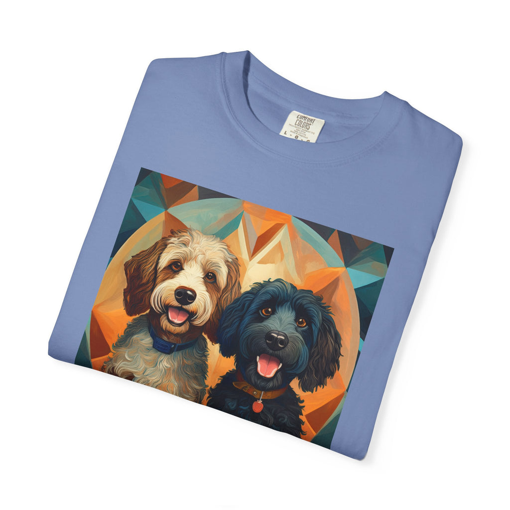 Doodles, Black & Tan Unisex Garment-Dyed T-shirt
