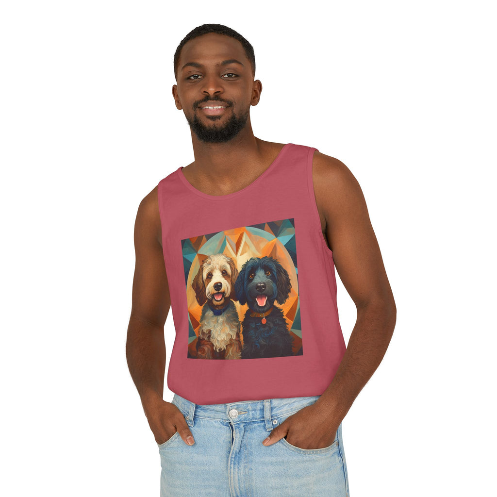Doodles, Black & Tan Tank Top