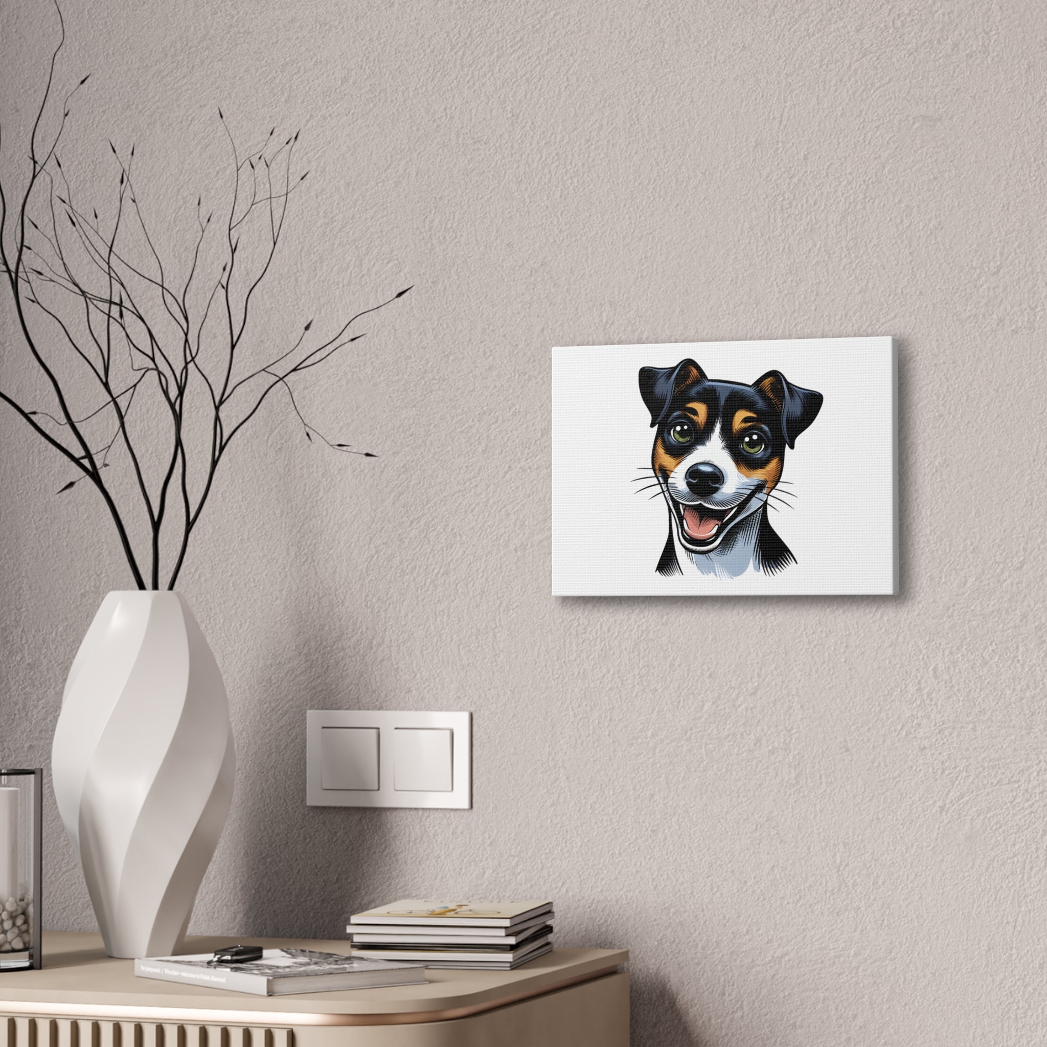 Jack Russel Canvas Stretched, 0.75"