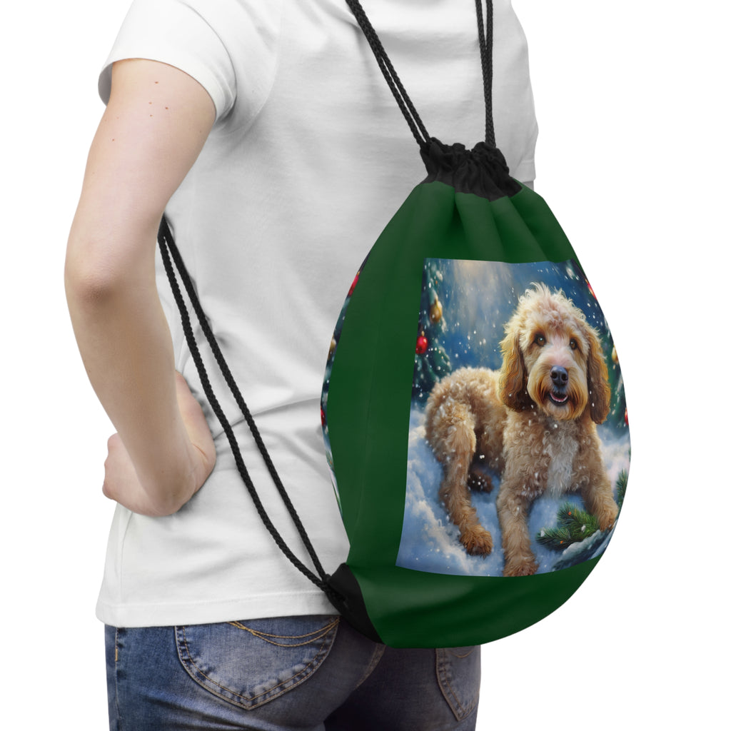 Doodle Holiday Drawstring Bag