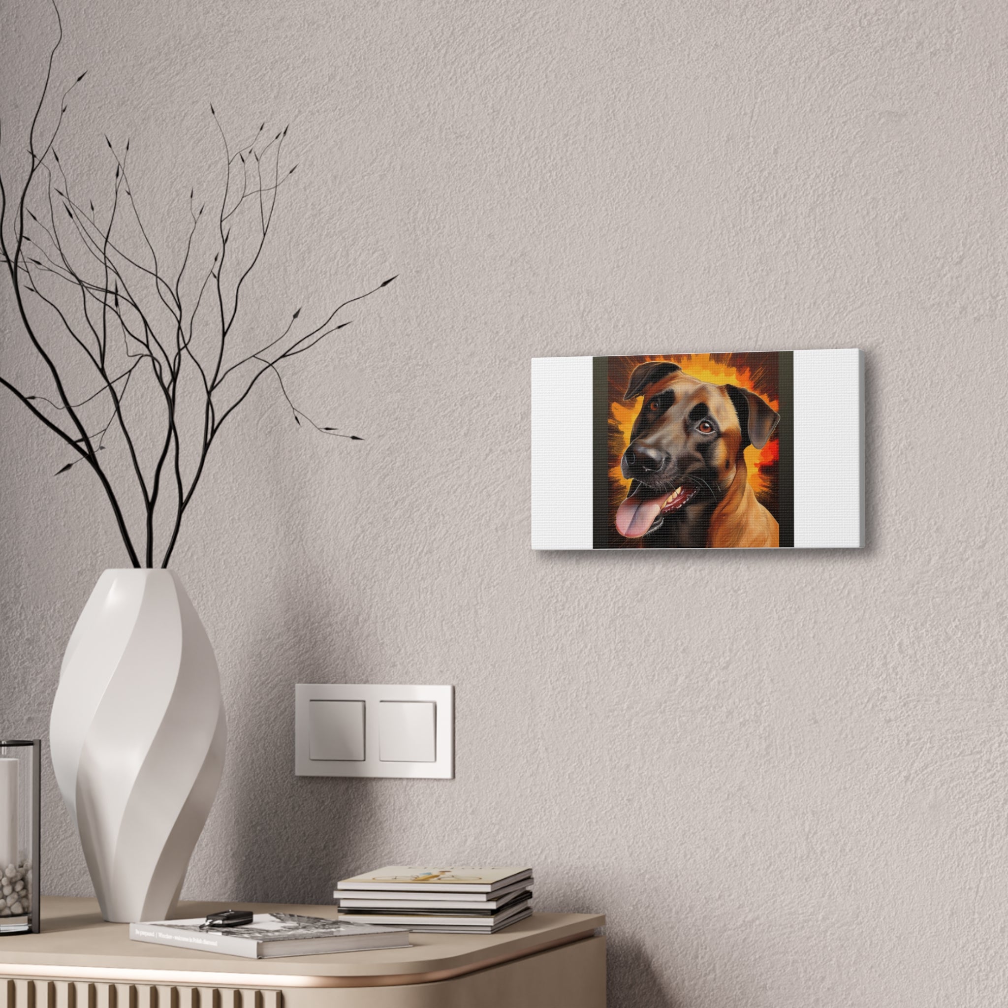 Belgian Malinois Shepherd Canvas Stretched, 0.75"