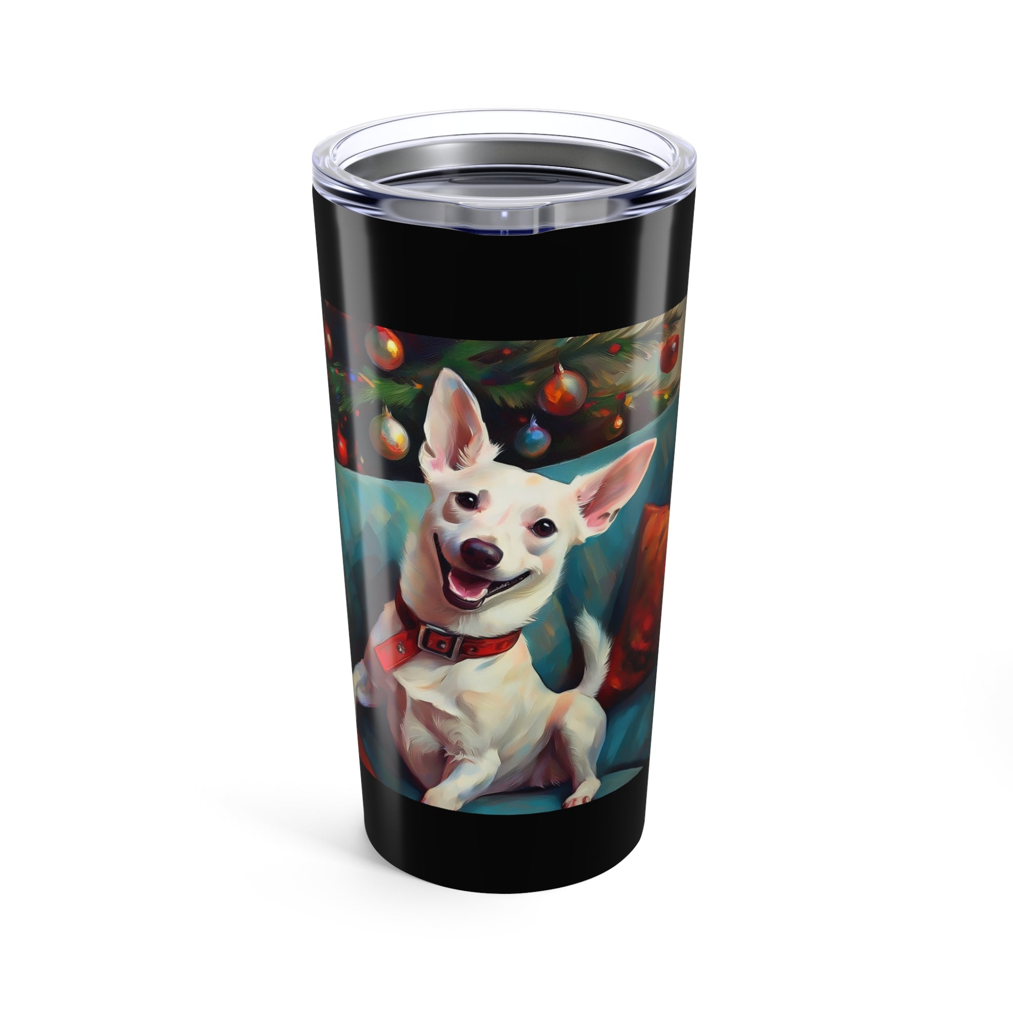 White Corgi Holiday II Tumbler 20oz