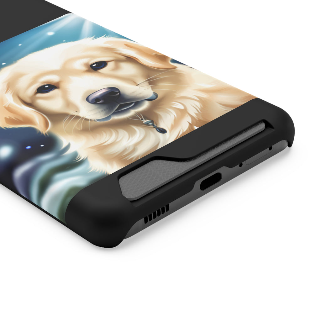 Golden Retriever Stary Night Phone Case with Card Holder