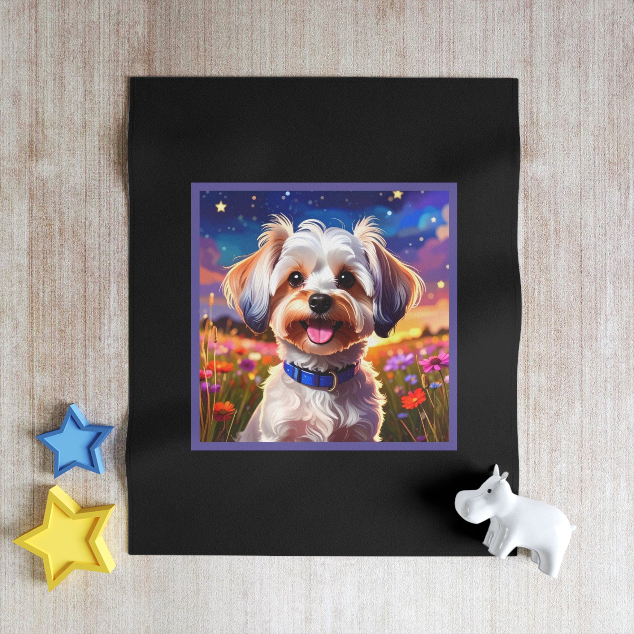 Yorkie Stary Night Throw Blanket