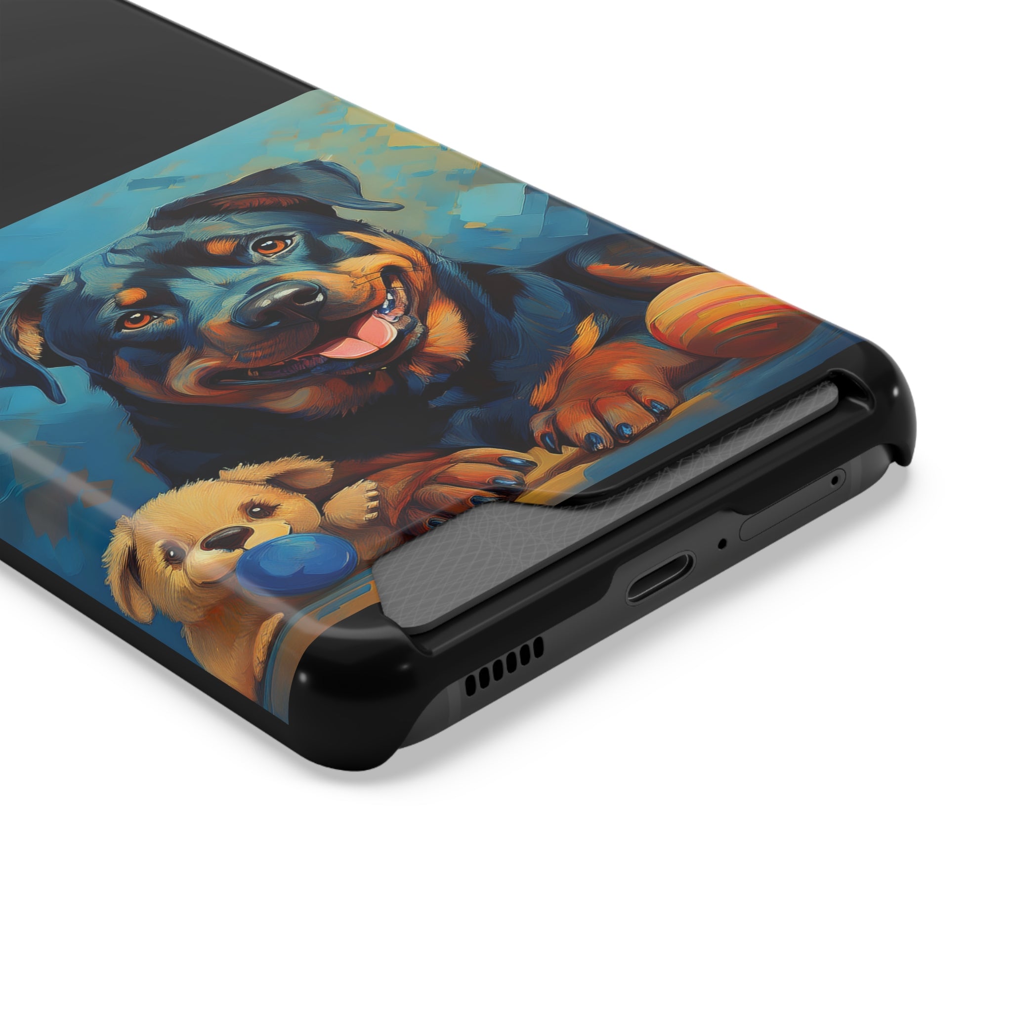 Rottweiler Phone Case with Card Holder