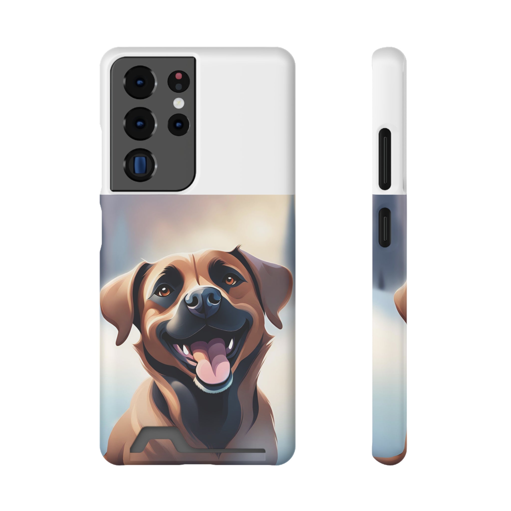 Black Mouth Cur Phone Case with Card Holder
