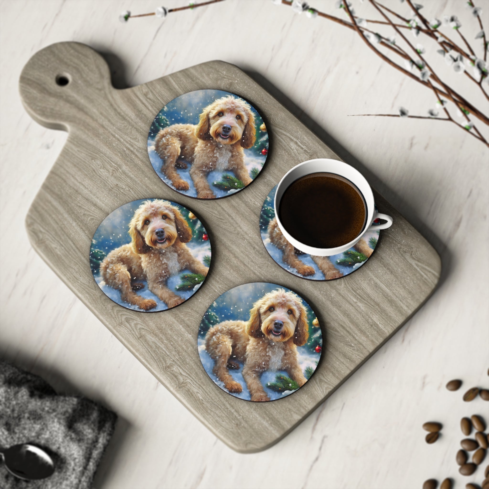 Doodle Holiday Coasters