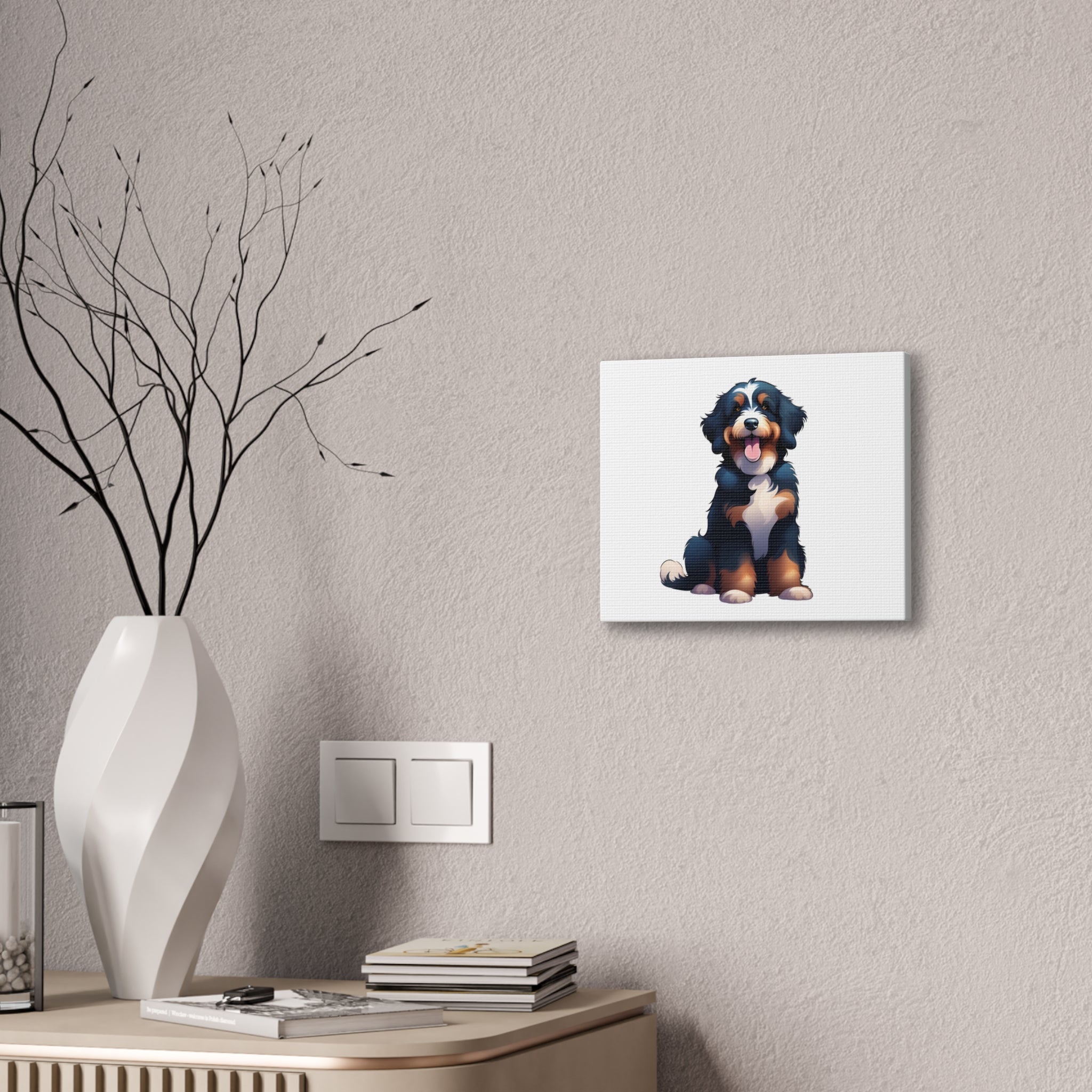 Bernedoodle Canvas Stretched, 0.75"