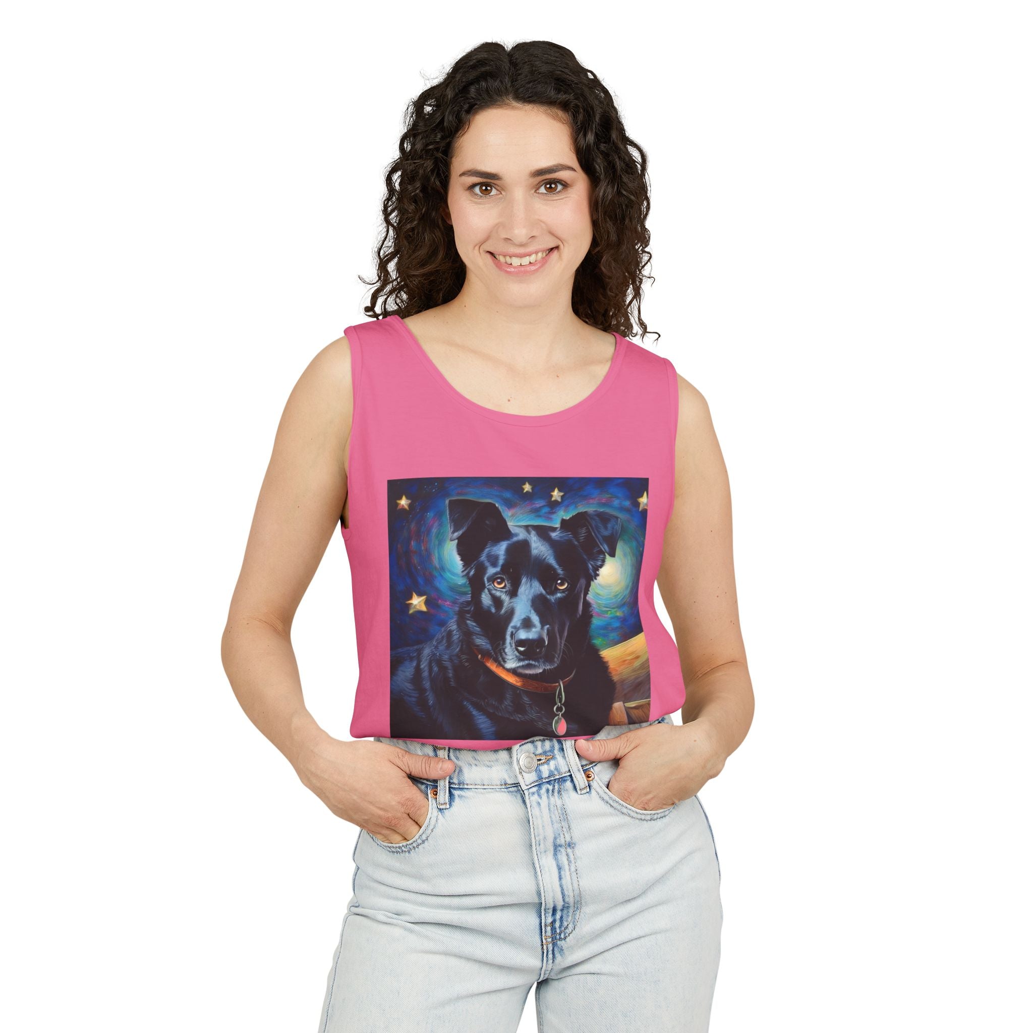 Black Shepherd Lab Stary Night Unisex Tank Top