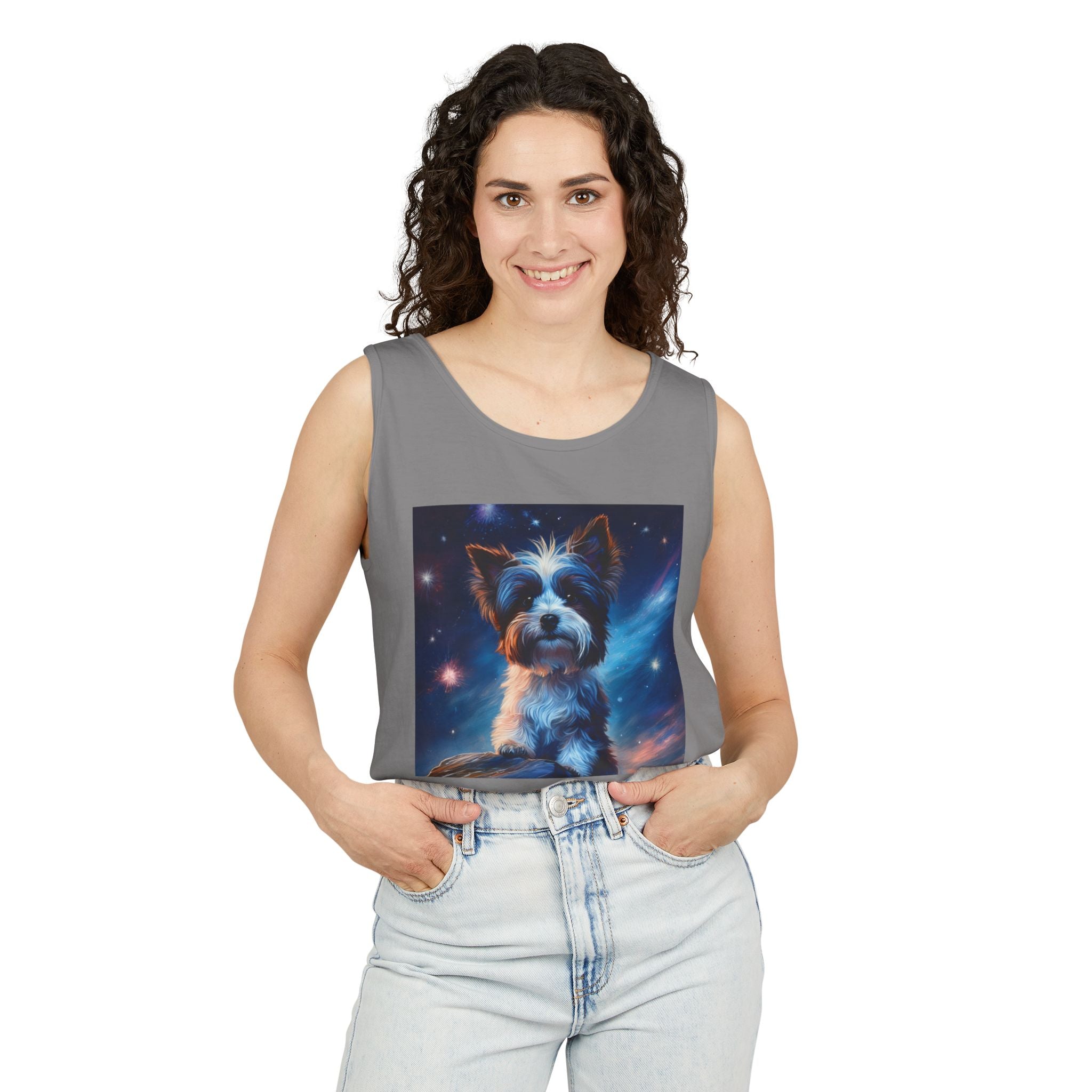 Biewer Terrier Stary Night Unisex Tank Top