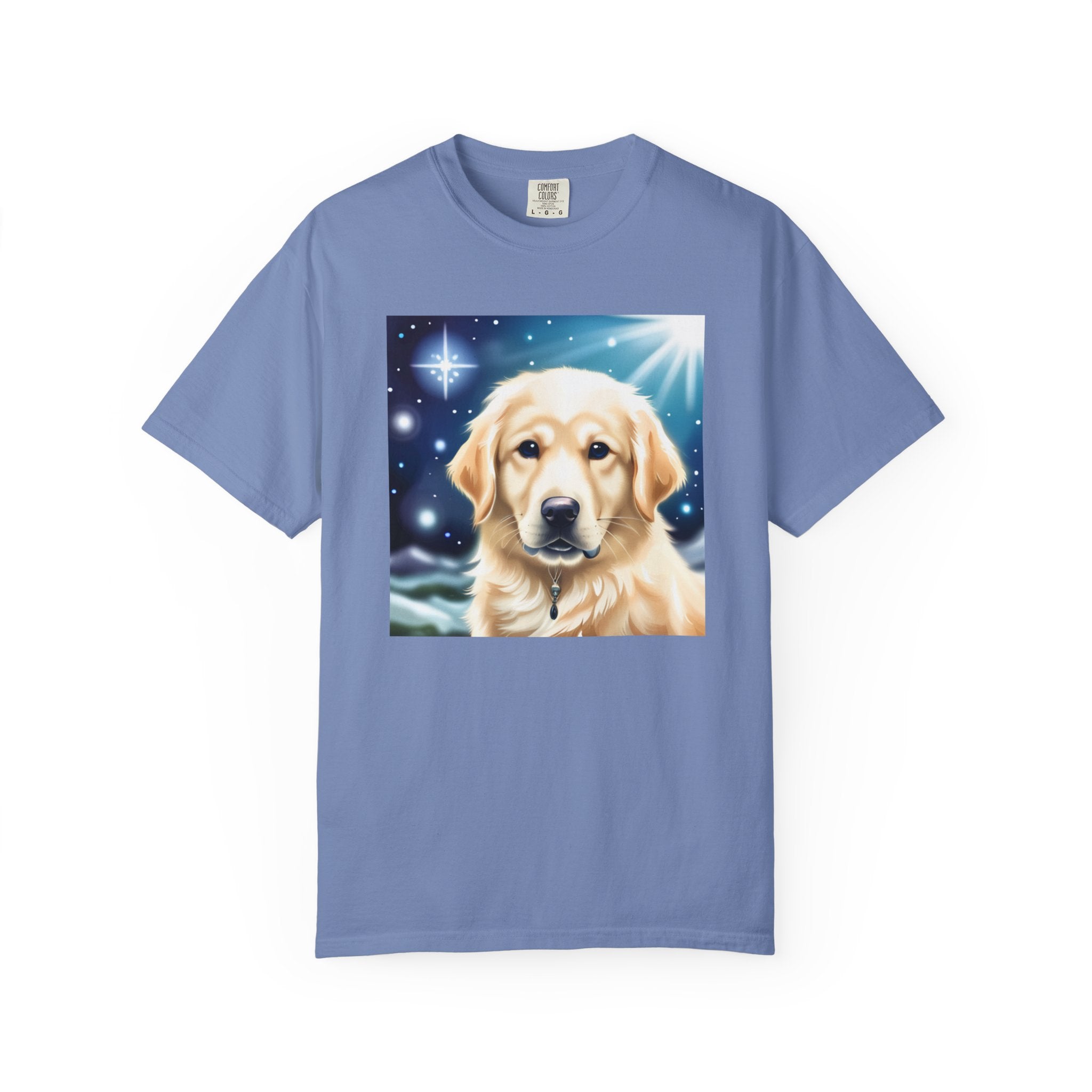 Golden Retriever Stary Night Unisex Garment-Dyed T-shirt