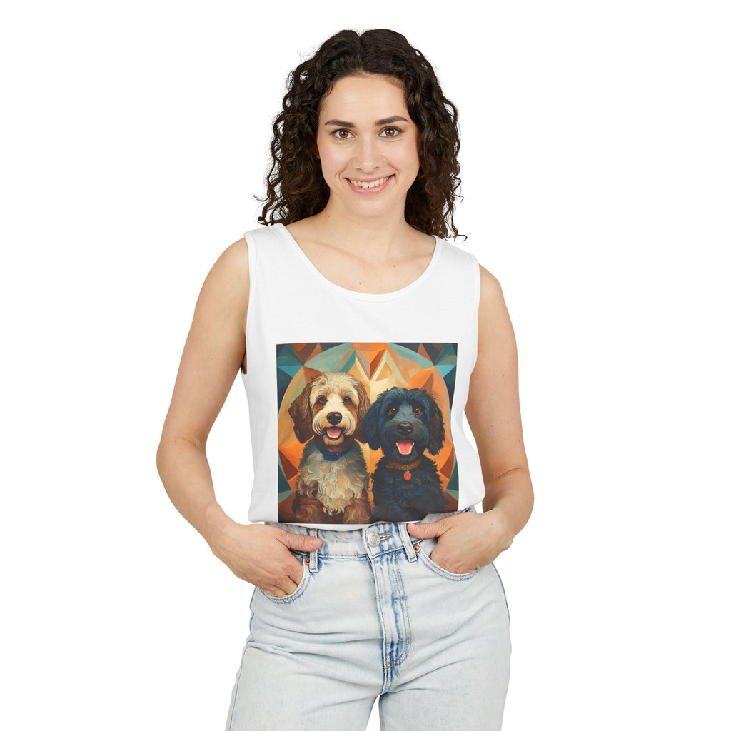 Doodles, Black & Tan Tank Top