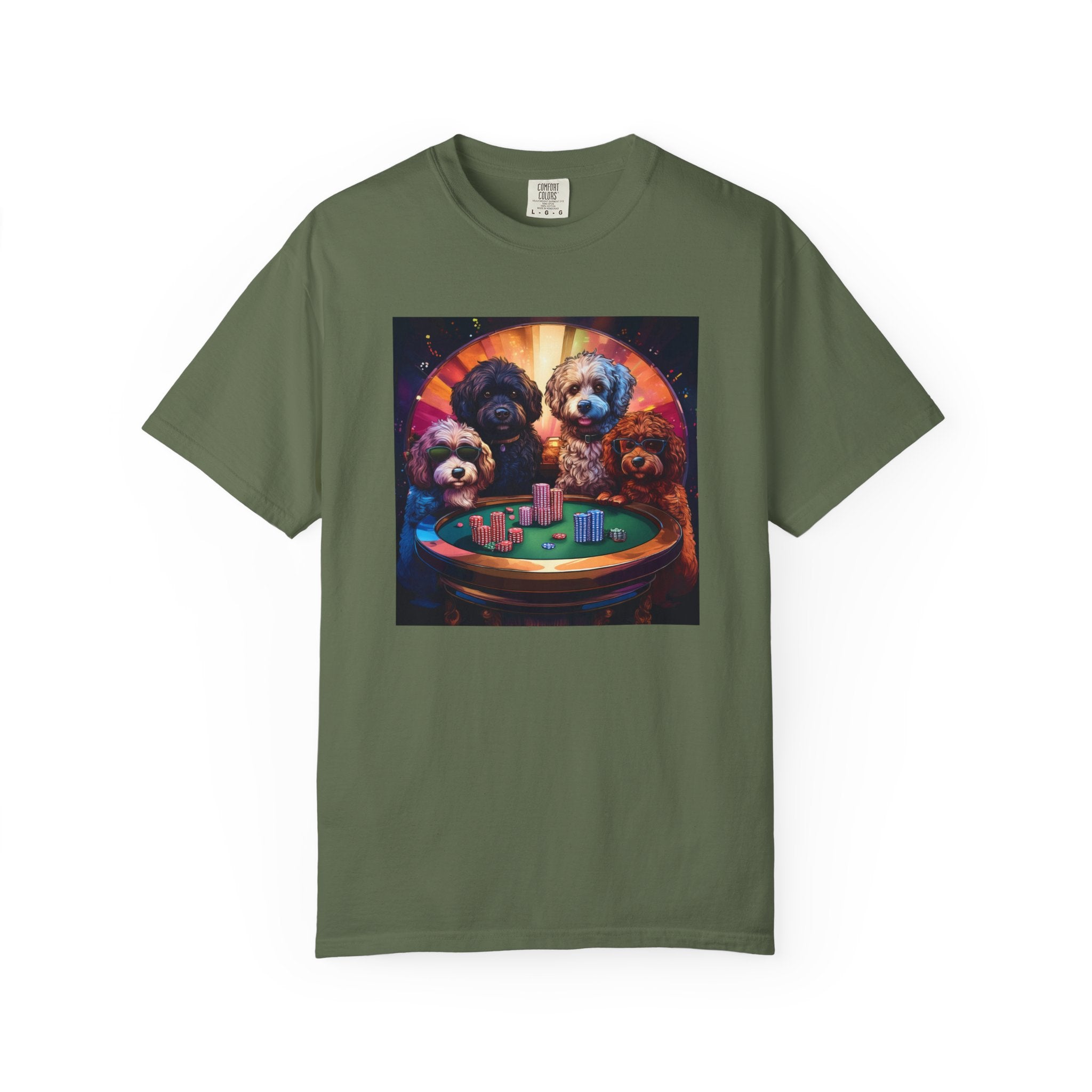 Doodle Poker Game Unisex Garment-Dyed T-shirt