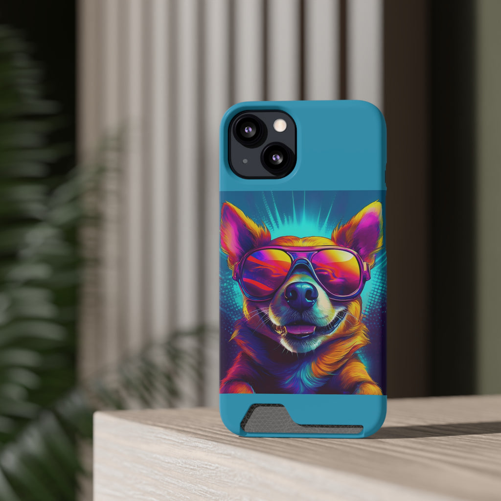 Chihuahua Cool Sunglasses Phone Case with Card Holder