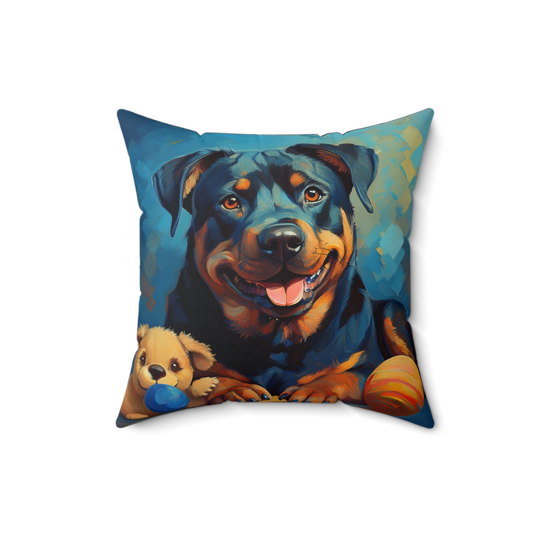 Rottweiler Polyester Square Pillow