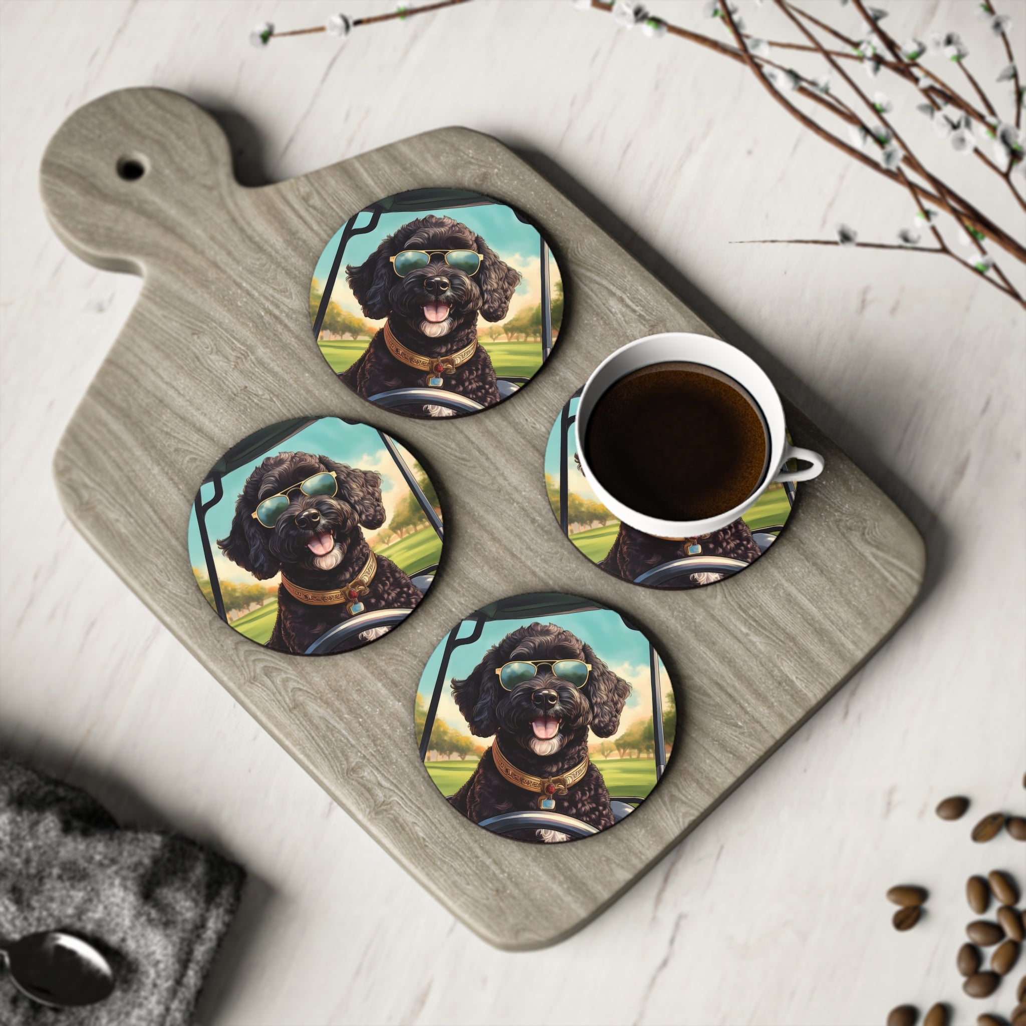 Doodle Golf Cart Coasters