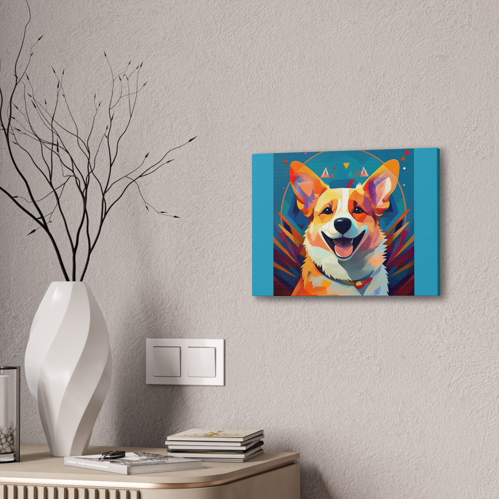 Corgi Canvas Painting