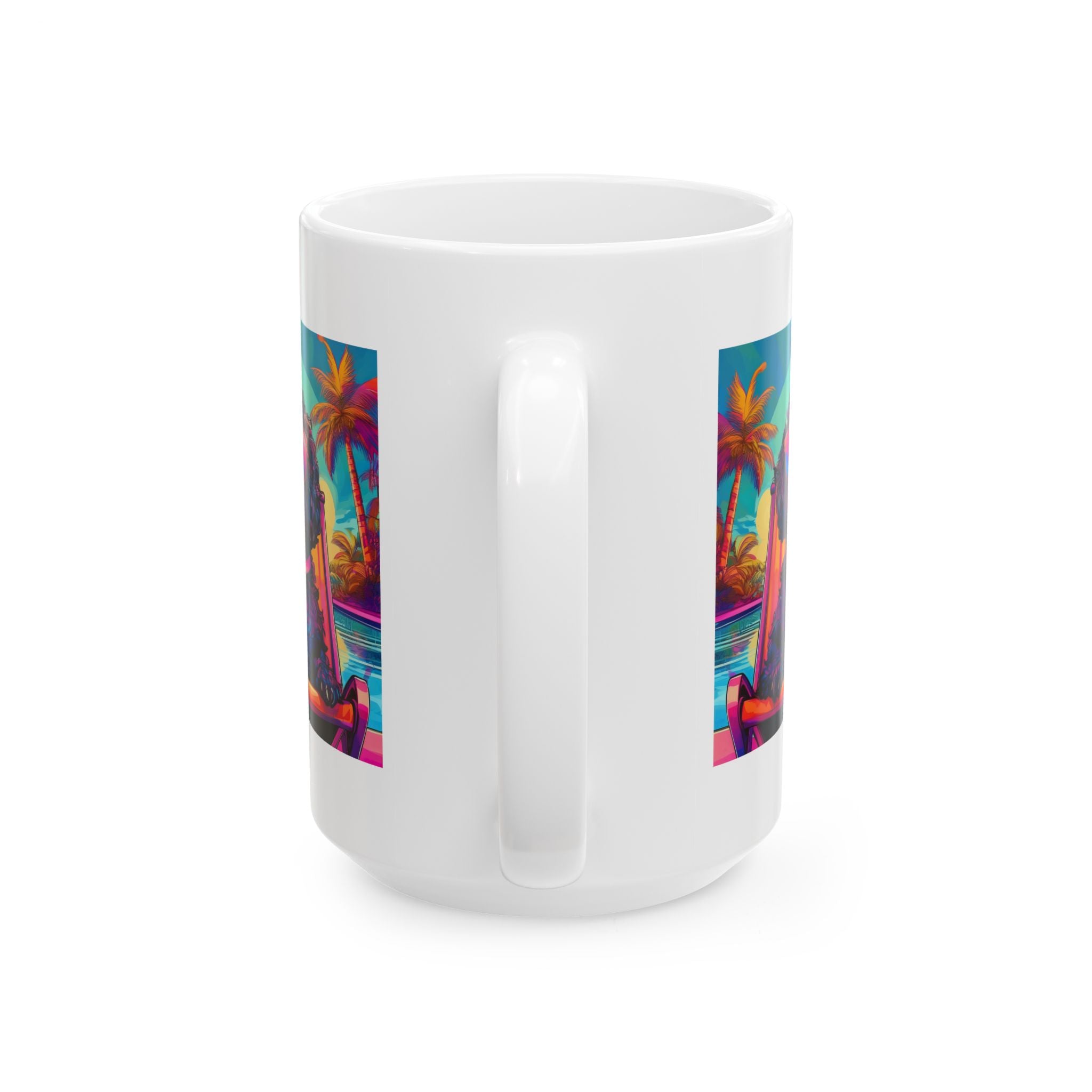 Doodle Poolside Ceramic Mug, (11oz, 15oz)