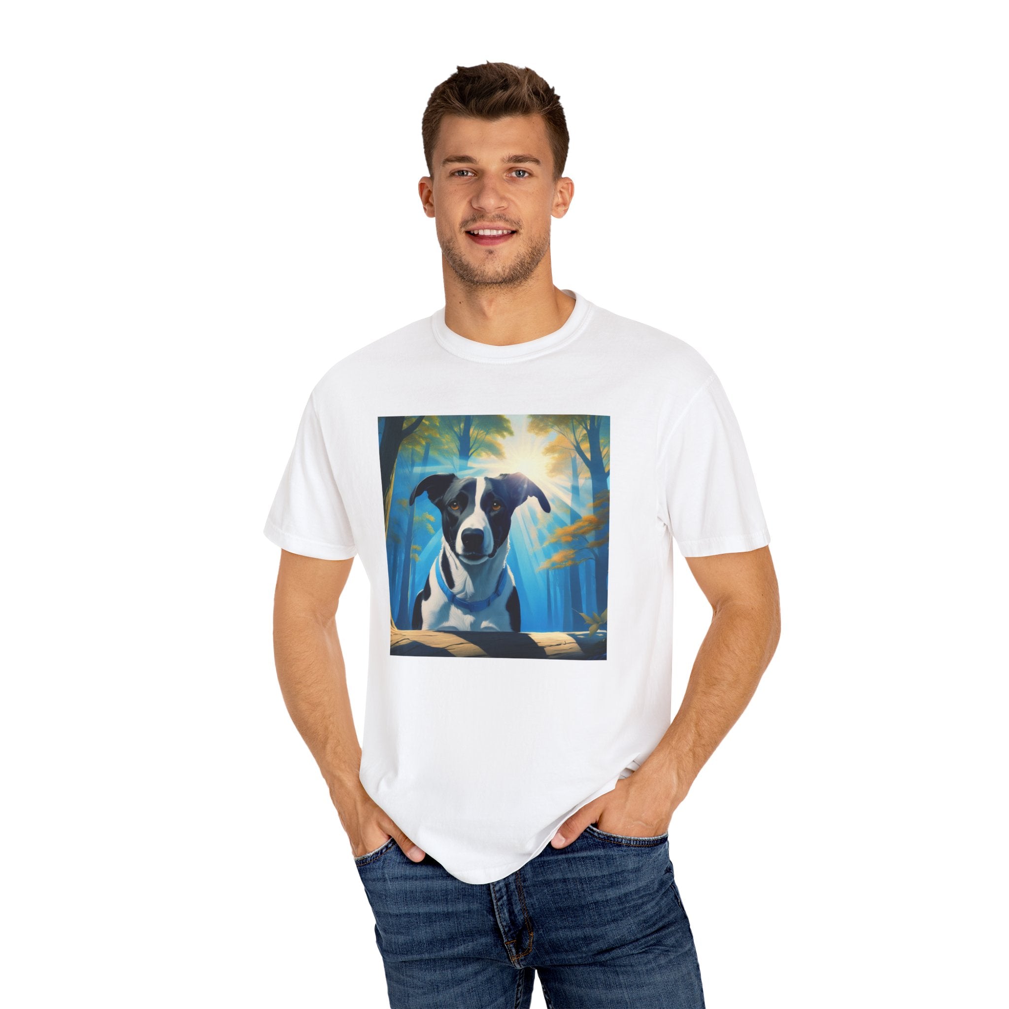 Coonhound Forest Unisex Garment-Dyed T-shirt