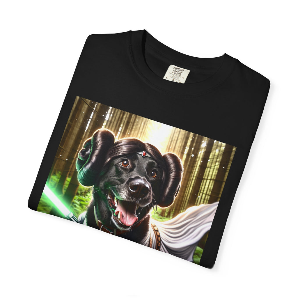 Black Lab Galaxy Princess Unisex Garment-Dyed T-shirt