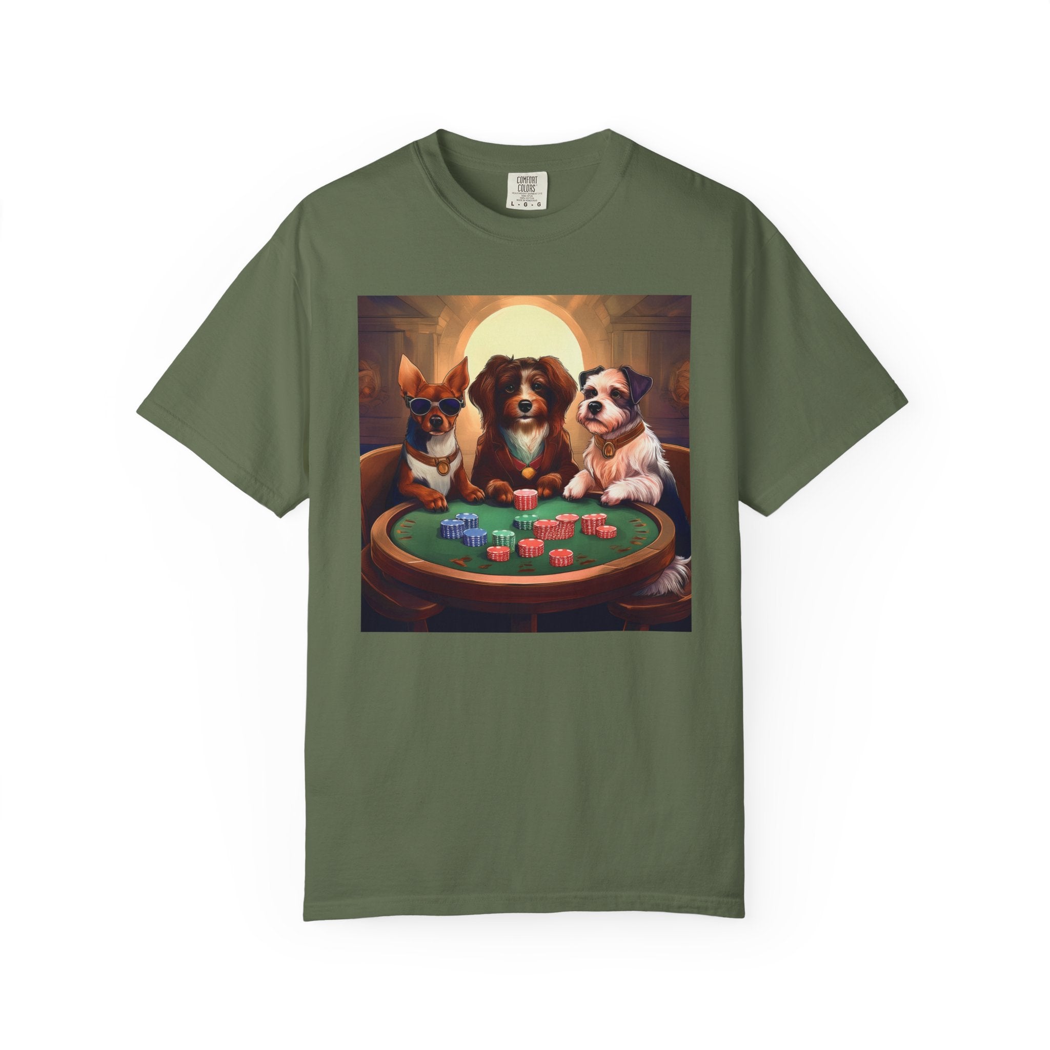 Puppy Poker Unisex Garment-Dyed T-shirt
